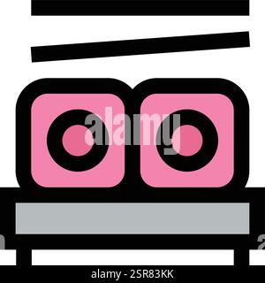 Sushi Vector Icon Design Illustration Stock Vector
