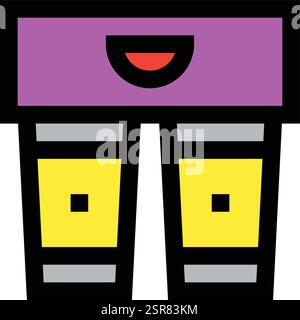 Cup Carrier Vector Icon Design Illustration Stock Vector