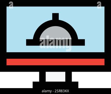 Online Food Order Vector Icon Design Illustration Stock Vector