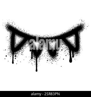 flag graffiti with spray paint Stock Vector