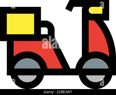 Delivery Bike Vector Icon Design Illustration Stock Vector