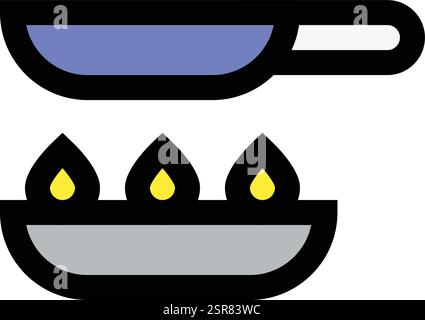 Food pan Vector Icon Design Illustration Stock Vector