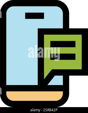 Mobile Message Vector Icon Design Illustration Stock Vector