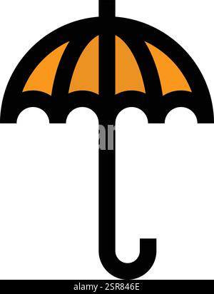 Protective Umbrel Vector Icon Design Illustration Stock Vector