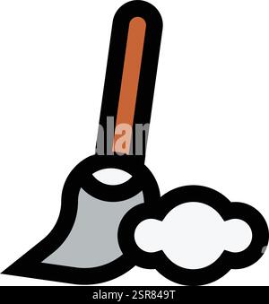 Broom Vector Icon Design Illustration Stock Vector