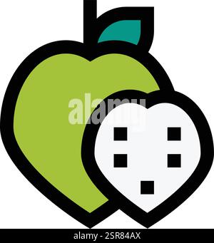 Custard apple Vector Icon Design Illustration Stock Vector