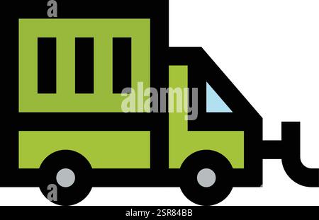 Garbage truck Vector Icon Design Illustration Stock Vector