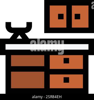 Kitchen Vector Icon Design Illustration Stock Vector