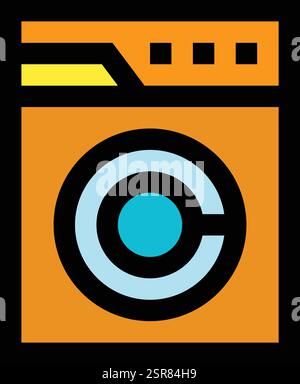 Washing machine Vector Icon Design Illustration Stock Vector