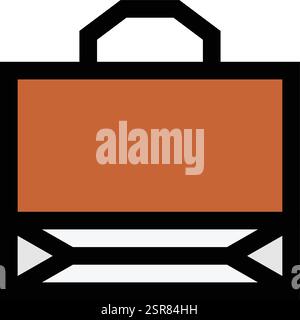 Paper Bag Vector Icon Design Illustration Stock Vector