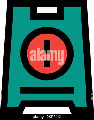 Caution sign Vector Icon Design Illustration Stock Vector