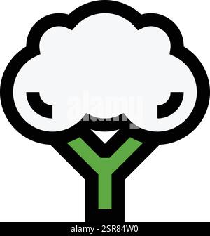Broccoli Vector Icon Design Illustration Stock Vector