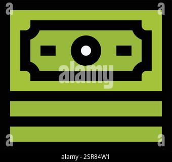 Cash Vector Icon Design Illustration Stock Vector