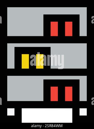 Bookcase Vector Icon Design Illustration Stock Vector