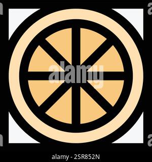 Pizza Box Vector Icon Design Illustration Stock Vector