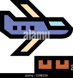 Air Freight Vector Icon Design Illustration Stock Vector