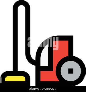 Vacuum Cleaner Vector Icon Design Illustration Stock Vector