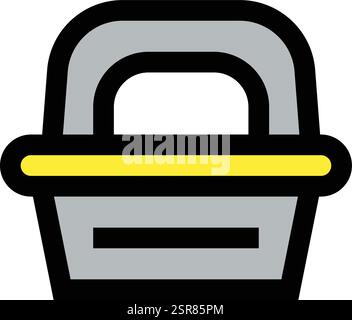 Lunch Box Vector Icon Design Illustration Stock Vector