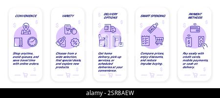 Online Shopping Icons Set Stock Vector