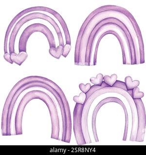 A handdrawn watercolor illustration of Watercolor Hand-Drawn Set Collection that was image traced and vectorized. The illustration is perfect for any Stock Vector
