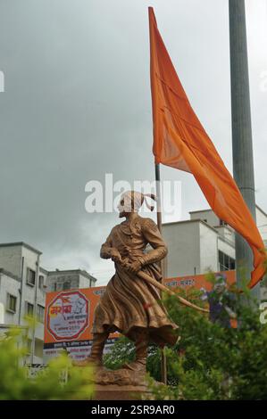 Statue of shivaji maharaj at panchavati circle, Maharashtra, India
