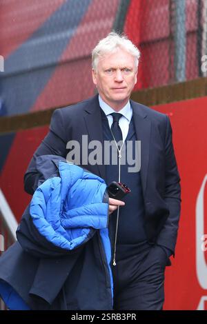 Everton manager David Moyes arriving before the Premier League match at ...