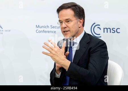 MARK RUTTE, Secretary General, North Atlantic Treaty Organization; former Prime Minister of the Kingdom of the Netherlands, at the 61st Munich Security Conference (MSC) at the Hotel Bayerischer Hof. Stock Photo