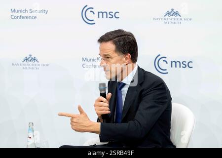 MARK RUTTE, Secretary General, North Atlantic Treaty Organization; former Prime Minister of the Kingdom of the Netherlands, at the 61st Munich Security Conference (MSC) at the Hotel Bayerischer Hof. Stock Photo