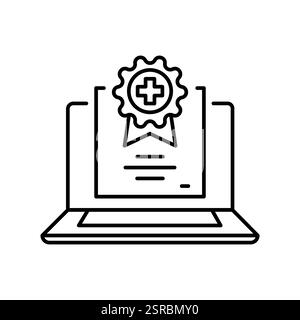 Multimedia learning systems line icon. Vector isolated element. Editable stroke. Stock Vector