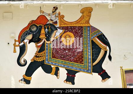 Wall Painting Udaipur Rajasthan India Asia June 2010 Stock Photo - Alamy