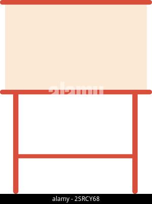 blank projection screen on tripod isolated on white Stock Vector Image ...