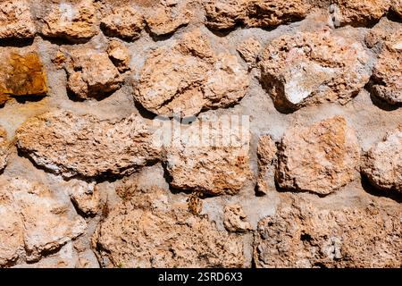 Rustic stone wall. Andalucía, Spain, Europe Stock Photo