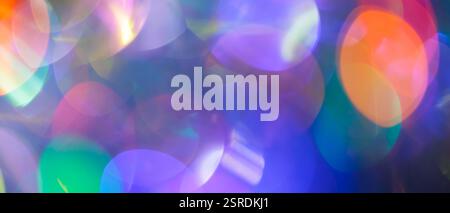 Multicolored Abstract Background with Defocused Spherical Lights and Glowing Gradient Stock Photo