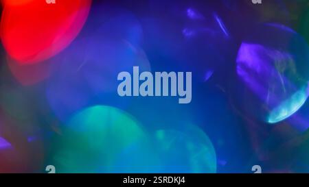 Multicolored Abstract Background with Defocused Spherical Lights and Glowing Gradient Stock Photo