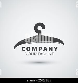 Clothes hanger logo design icon template Stock Vector