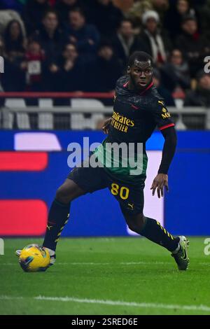Verona Rome Yunus Musah of Ac Milan controls the ball during the Serie A match ...