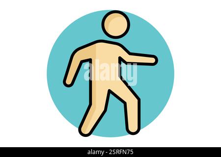 Stepper icon. colored outline style. icon related to gym and fitness Stock Vector