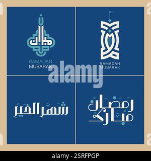 Ramadan Kareem Arabic Calligraphy designs, Ramadan Mubarak, Calligraphy Packs, Ramadan Collections, Ramadan 2025 Stock Vector