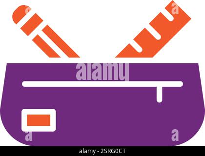 Pencil Case Vector Icon Design Illustration Stock Vector