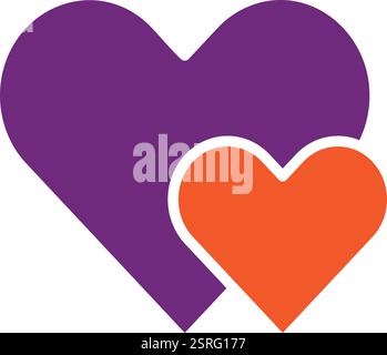 colorful gradient hearts isolated . Vector symbols Stock Vector Image ...