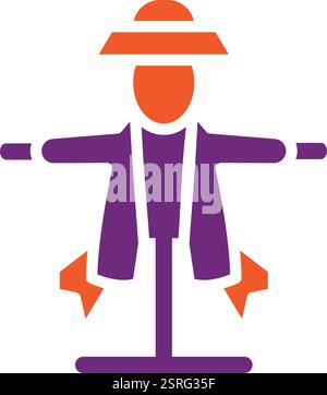Scarecrow Vector Icon Design Illustration Stock Vector