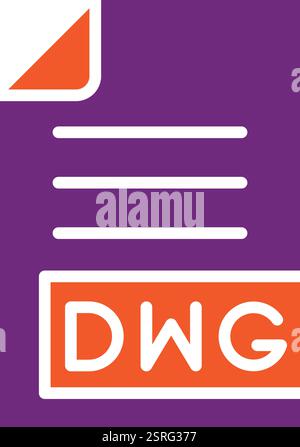 DWG Vector Icon Design Illustration Stock Vector