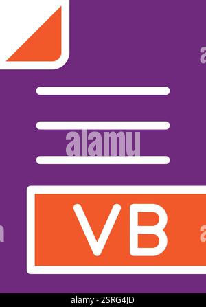 VB Vector Icon Design Illustration Stock Vector