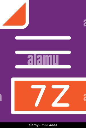 7Z Vector Icon Design Illustration Stock Vector