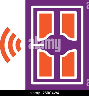Smartdoor Vector Icon Design Illustration Stock Vector