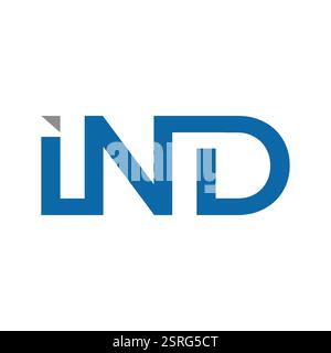 initial letter ind icon logo design template Stock Vector