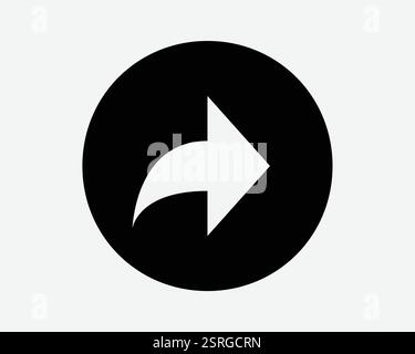 Forward Arrow Button Point Pointer Right Side Sideways Exit Path Pathway Direction Navigation Black White Icon Sign Symbol Graphic Illustration Vector Stock Vector
