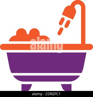 Bathtub set icons Stock Vector Image & Art - Alamy