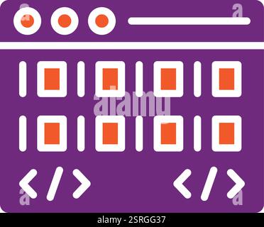 Coding Vector Icon Design Illustration Stock Vector