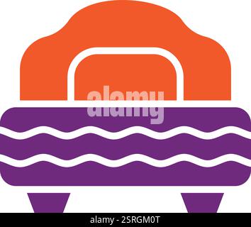Single bed Vector Icon Design Illustration Stock Vector Image & Art - Alamy